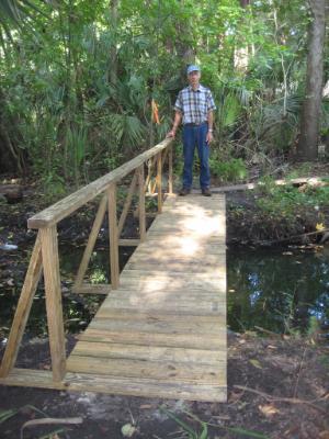 a photo of Tom Walker on the newly constructed NATL East bridge